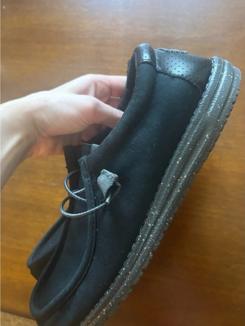 Hey Dude Black Men's Casual Moc Slip-On Shoes